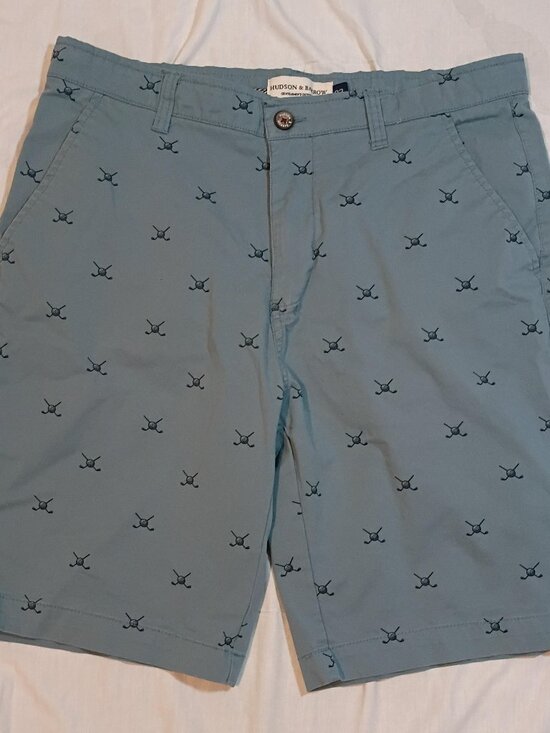 Hudson & Barrow Other - Hudson + Barrow/Chino Shorts/Mens 32/Slate Blue/Golf Print Country Club Preppy S